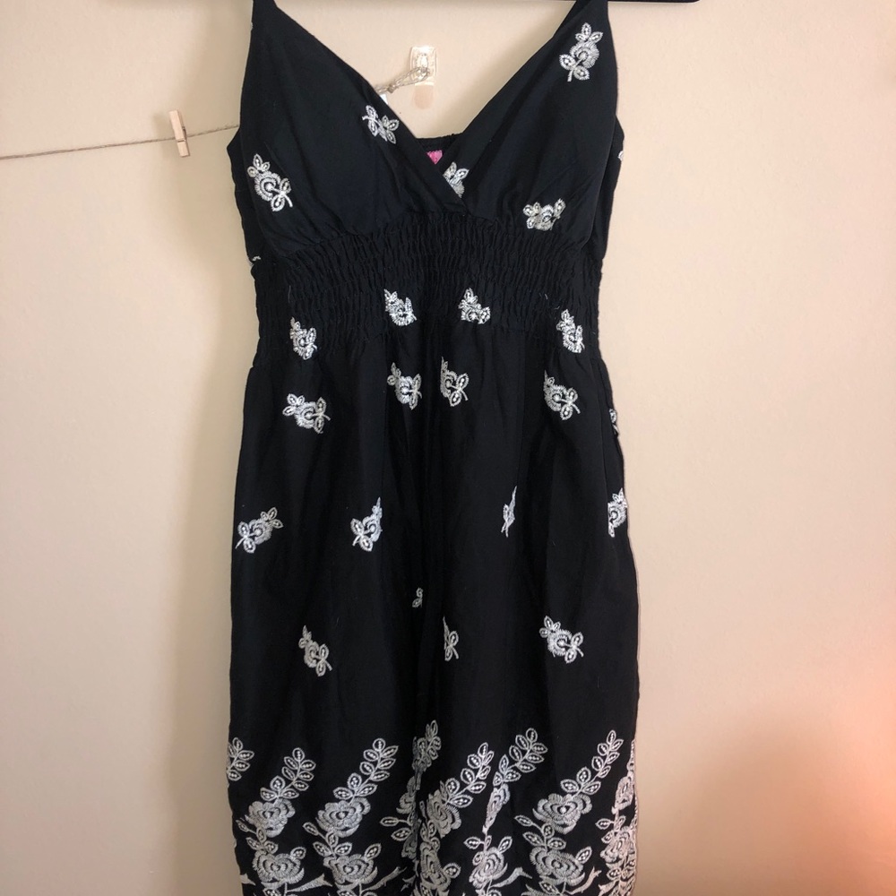Floral black dress